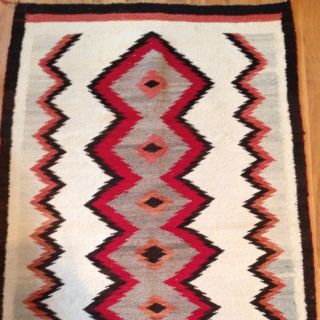 1930 Old Navajo Indian Rug Navaho Native American Indian textile