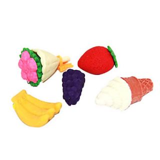 EUR € 2.29   Gomme en forme de fruits et aliments (5 PCS), livraison