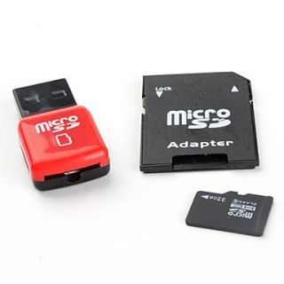 EUR € 38.63   32 GB microSDHC hukommelseskort med USB microSD Reader
