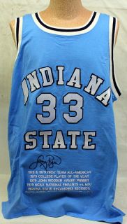  BIRD SIGNED AUTOGRAPHED INDIANA STATE SYCAMORES JERSEY PSA/DNA #S03204