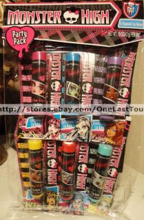  Lip Balm Monster High Party Pack Gift Set Lot Individual Cards