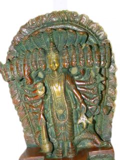  Gods Standing Vishnu Brass Statue Preserver Hindu Sculpture India Idol