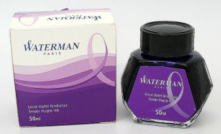 Waterman 50 ml Bottle Fountain Pen Ink Tender Purple Violet