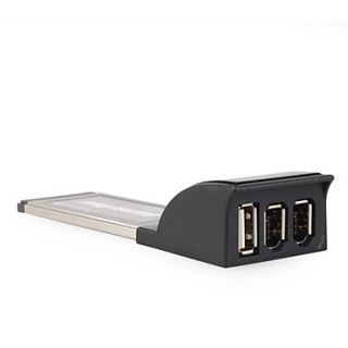 USD $ 15.79   USB 2.0 + 2*Port 1394A 34mm Express Card Adapter for