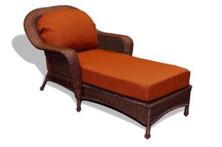  Outdoor Patio Furniture Lex CL1 Java Resin Wicker Chaise Lounge