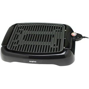Sanyo 850 Watt Electric Large Indoor Non Stick BBQ Barbecue Grill HPS
