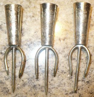 Corn COB Holders Mexico Stamped Sterling 925