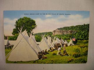  Teepees Sioux Indian Camp Black Hills South Dakota Unused