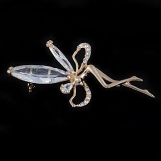 EUR € 9.37   Pequeño duende y Crystal Alloy Brooch, ¡Envío Gratis