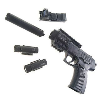 USD $ 11.41   DIY Assembled Plastic 6mm Caliber BB Gun Toy with Laser