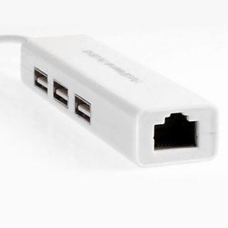 EUR € 12.23   3 poorts USB 2.0 hub met RJ45 netwerk interface