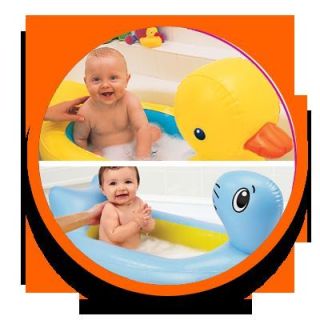 Munchkin Inflatable Safety Infant Baby Duck Seal Bath Tub