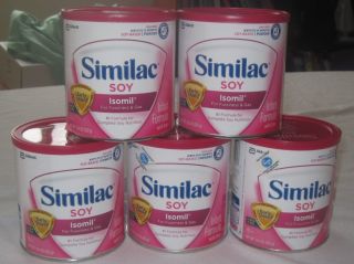 CANS SIMILAC SOY ISOMIL BABY INFANT FORMULA POWDER 12 4 OZ SIZE PINK