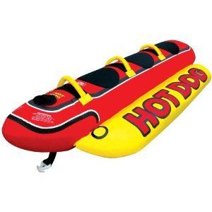  Kwik Tek 2012 Hot Dog Inflatable Towable 3 Man Water Tube