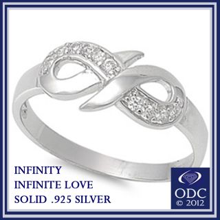 NEW ARRIVAL INFINITY LOVE INFINITY KNOT SOLID STERLING SILVER RING