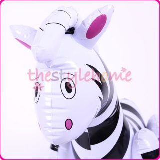 Inflatable Cute Fun Blow Up Zebra Horse Party Favour Soft Lightweight