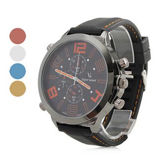 EUR € 7.53   Herre Casual Silikone Analog Quartz Armbåndsur (sort