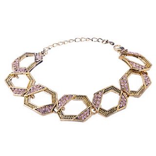 EUR € 7.53   Rose Gold Plated Hexagon Shape Crystal Armband, Gratis