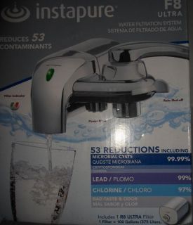 Instapure F8CU 1ES Faucet Mount Water Filter System Chrome