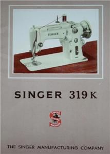 Singer 319K Treadle Sewing Machine Instruction Manual On CD