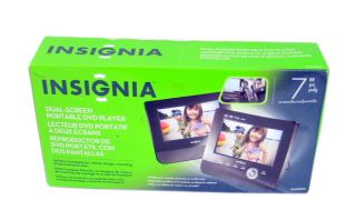 Insignia 7 Portable DVD Player Dual Screen NS D7PDVD