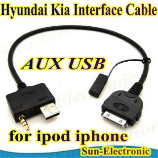 Interface Cable for Apples iPod for Hyundai/Kia