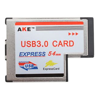 USD $ 15.99   AKE 2 Port USB 3.0 ExpressCard for Laptops and Notebooks