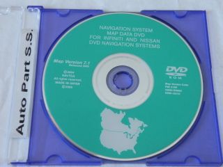 Nissan Infiniti Green Navigation DVD Version 07 1 OEM