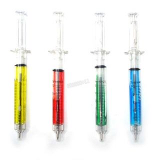  Novelty Liquid Syringe Ballpoint Blue Ink Pen Ballpoint Pens