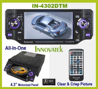 Innovatek in 4302DTM 4 3 LCD Car  MPEG USB CD DVD Player TV Tuner