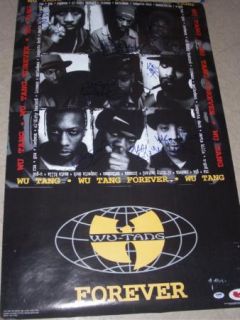 RARE Wu Tang Signed 22x34 Forever Poster by 8 PSA LOA