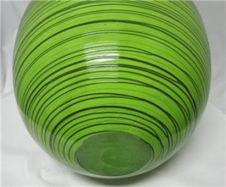 Ioan Nemtoi Bowl Green with Stripes Blown Glass