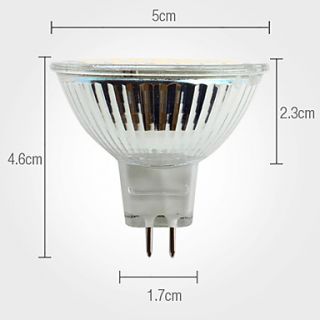 EUR € 5.33   mr16 60 5050 SMD 2.5w 2800 3300k branco quente luz da