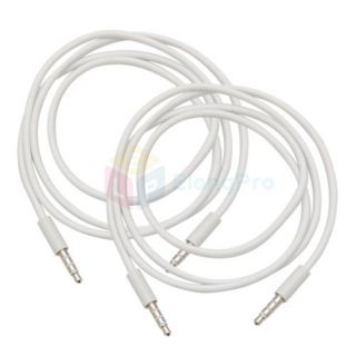 2pcs Aux Auxiliary Audio Cable Cord  iPhone 4 4G iOS