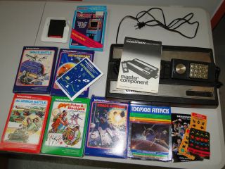 Mattel Electronics Intellivision Game Console with Games LOT VINTAGE
