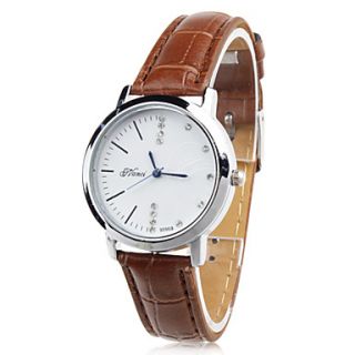 EUR € 6.61   par unisex pu analog quartz armbåndsur (brun), Gratis