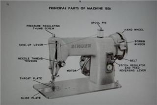 Singer 185K Sewing Machine Instruction Manual on CD