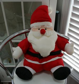 International Silver Stuffed Nylon Plush Santa Doll