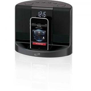 iLive iPhone 4 iPod Dock Charger Dual Alarm Clock Am FM Radio Speaker