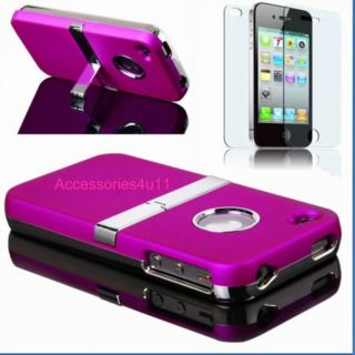 New Stylish Chrome Series Hard Case Cover for iPhone 4 4S Free Screen