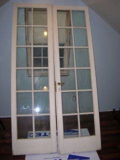 French Doors Interior Antique Vintage 89 1 2x48 inches Glass 12 Pane