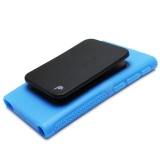  TPU Protector Case w Belt Clip for Apple iPod Nano 7th Gen Blue