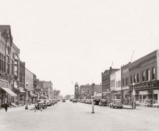 1940 Webster City Iowa 2nd Street Downtown Large Photo