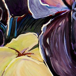 Huge Art Modern Oil Painting Floral Mukerji Iris Garden
