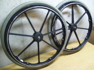  Invacare Rear Wheels 24  Tires Hand Rims Wheelchair Parts