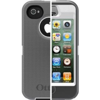 iPhone 4 4S Otterbox Defender Case Grey White at T Sprint Verizon