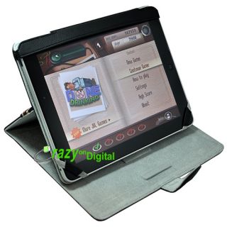 Black Stand Leather Case for Apple iPad Tablet eBook 3G