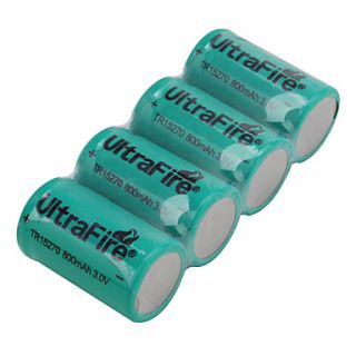 EUR € 6.61   ultrafire tr 15270 3.0V 800mAh genopladeligt Li ion