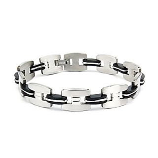 USD $ 6.69   Mens Titanium Steel and Silica Gel Bracelet,