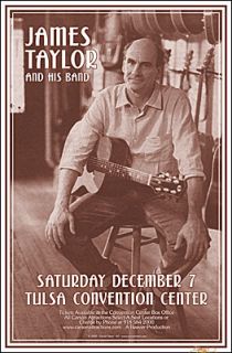 James Taylor 2002 Original Tulsa Concert Poster Signed
